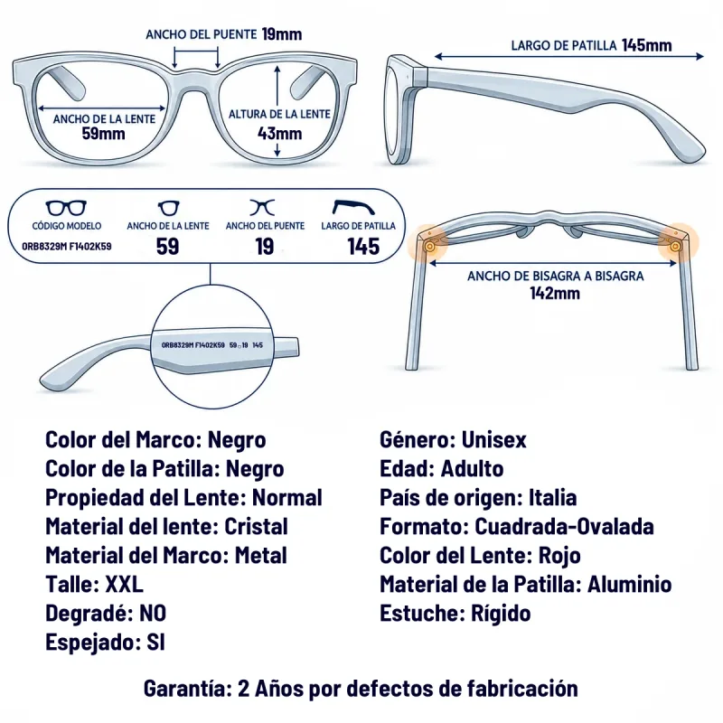 Ray-Ban Rb8329m F1402K-59-XXL