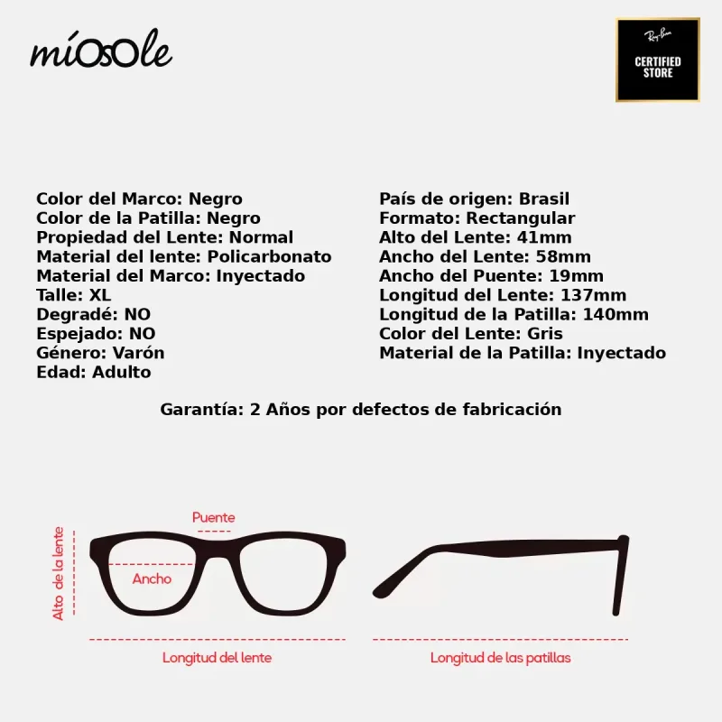 Ray-Ban RB4438L 601/87-58-XL