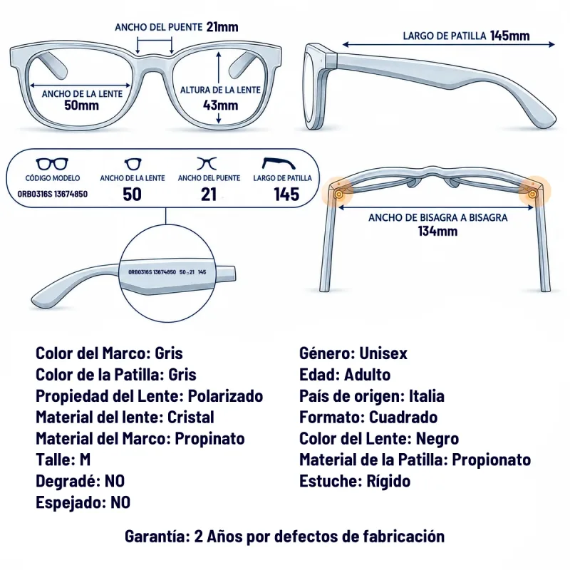 Ray-Ban Rb0316s 136748-50-M