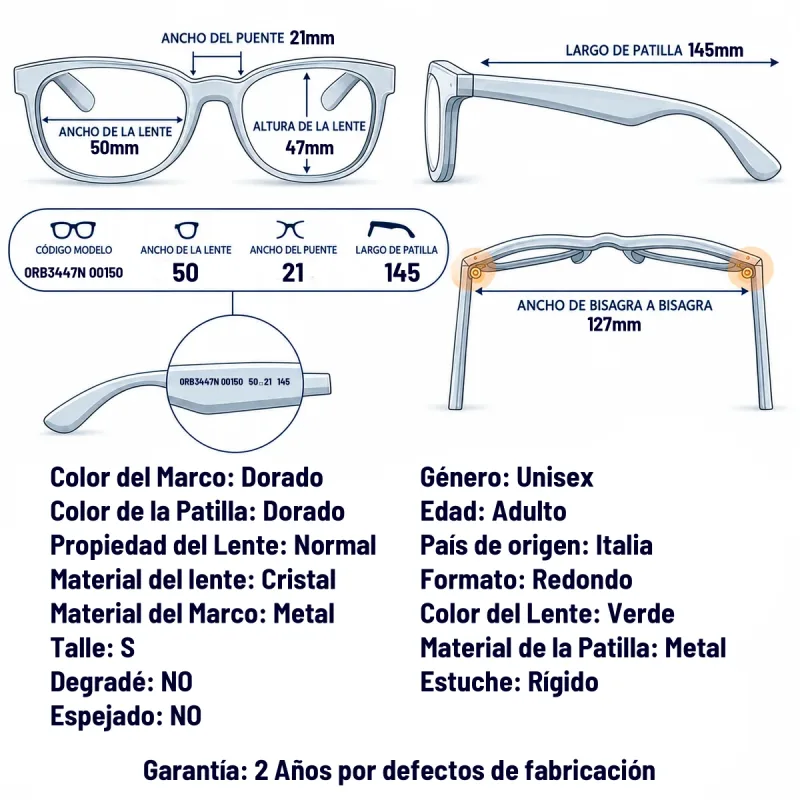 Ray-Ban RB3447N 001-50-S