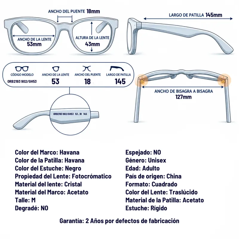 Ray-Ban Rb2193  902/GH-53-M