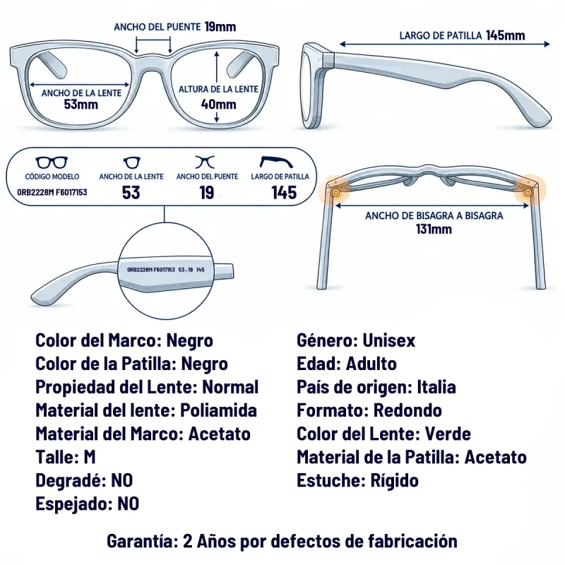 Ray-Ban 0RB2228M F60171-53-M
