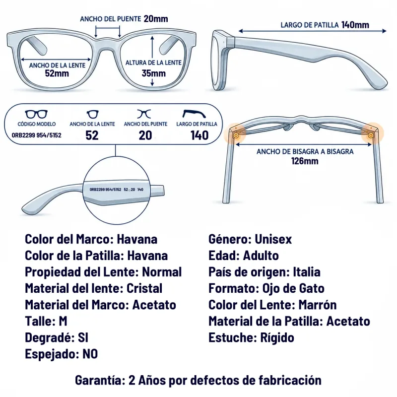 Ray-Ban RB2299 954/51-52-M