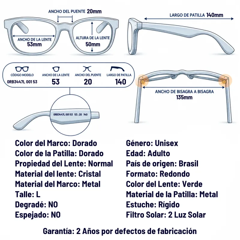 Ray-Ban RB3447L 001-53-L