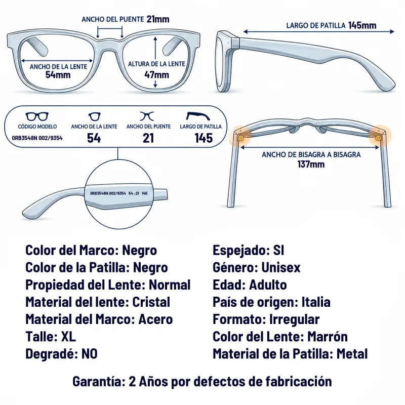 Ray-Ban Rb3548n 002/93-54-XL