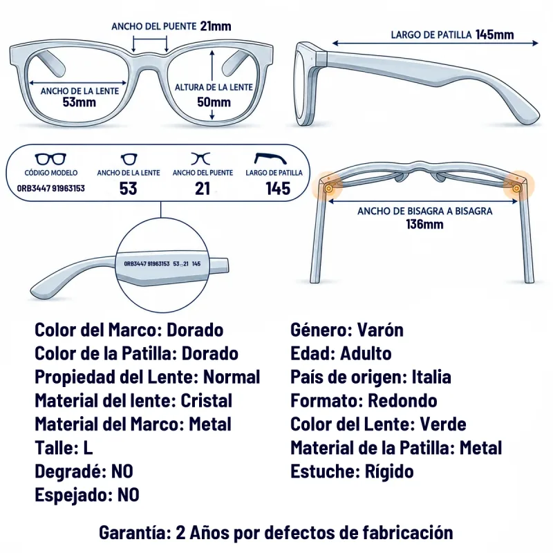 Ray-Ban Rb3447 919631-53-L