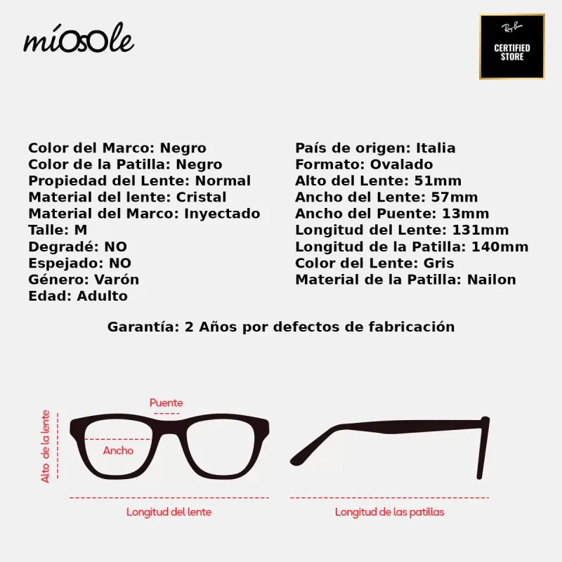 Ray-Ban Rb4125 601/R5-59-M