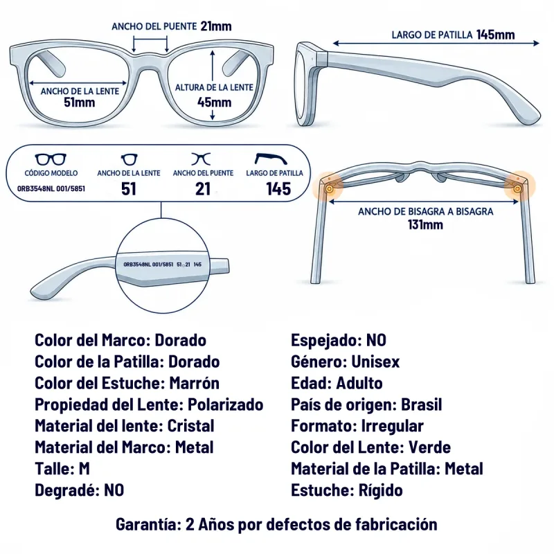 Ray-Ban Rb3548nl 001/58-51-M