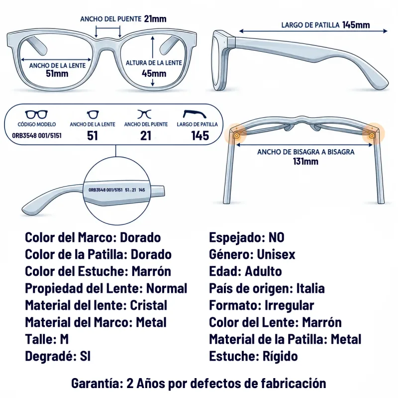 Ray-Ban RB3548 001/51-51-M