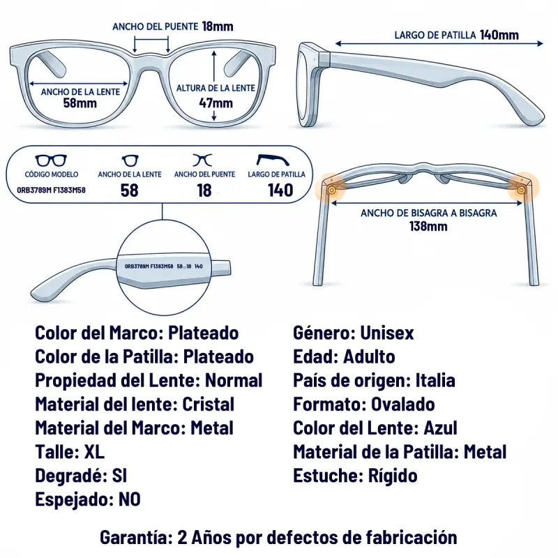 Ray-Ban 0RB3789M F1383M-58-XL