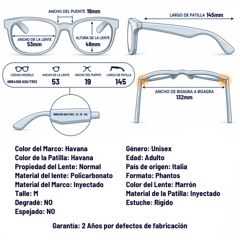Ray-Ban RB4305 820/73-53-M