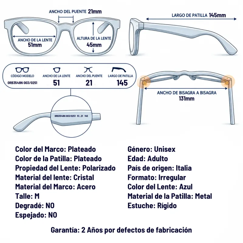 Ray-Ban Rb3548n 003/02-51-M